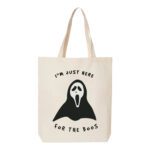 9. Custom Boo Natural Halloween Tote Bags