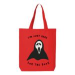 9. Custom Boo Red Halloween Tote Bags