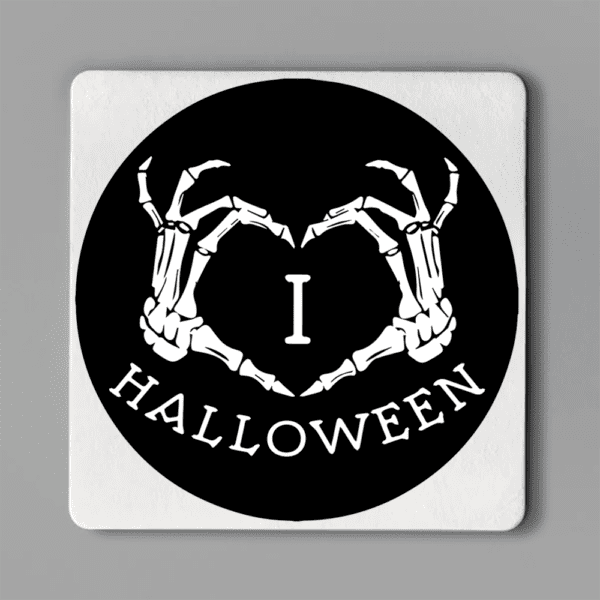 9. Square One-color Halloween Coasters