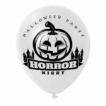9. White Halloween Party Balloons