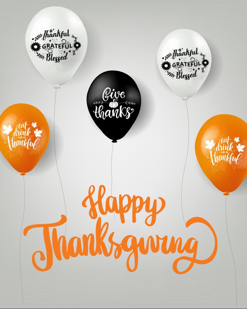 Thanks giving balloon header