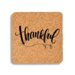 Thanksgiving Coasters Cork- 08 Square