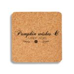 Thanksgiving Coasters Cork - 09 Square