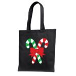1. Black Christmas Tote Bags