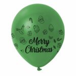 1. Christmas Wish Custom Latex Balloons - Green