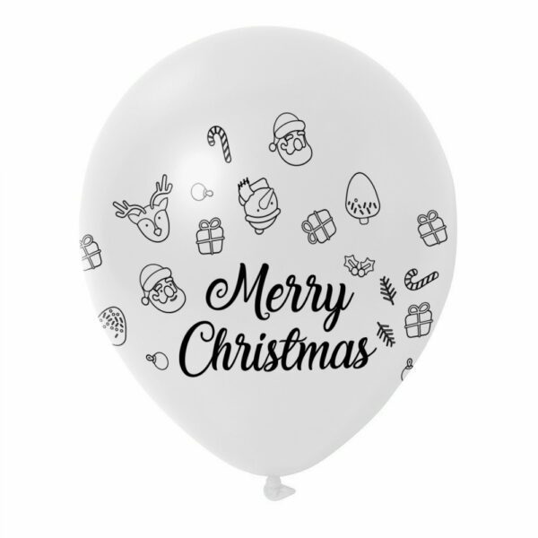 1. Christmas Wish Custom Latex Balloons - White