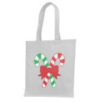 1. White Christmas Tote Bags