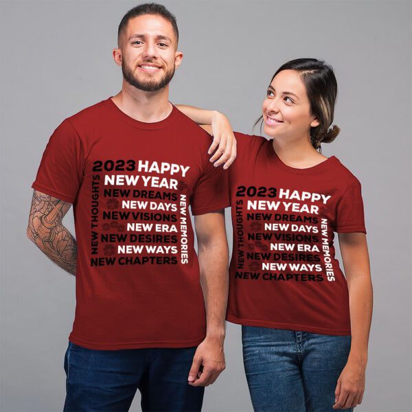 10. Custom Cotton Couple T-shirts For New Year