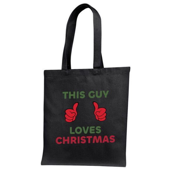 10. Custom Funny Christmas Tote Bags - Black