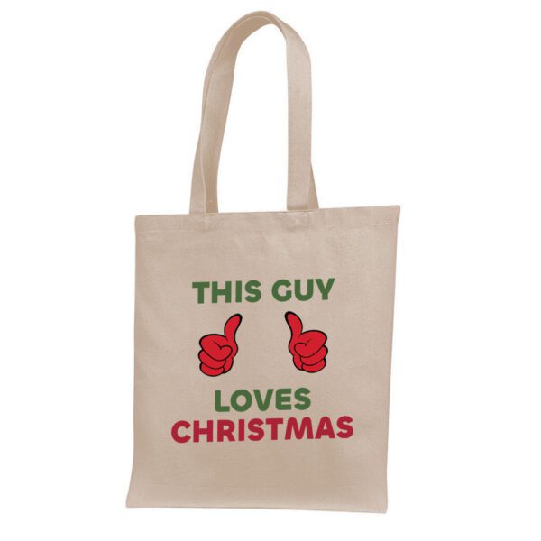 10. Custom Funny Christmas Tote Bags - Natural