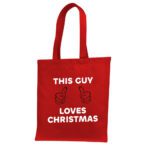 10. Custom Funny Christmas Tote Bags - Red