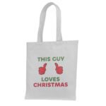 10. Custom Funny Christmas Tote Bags - White