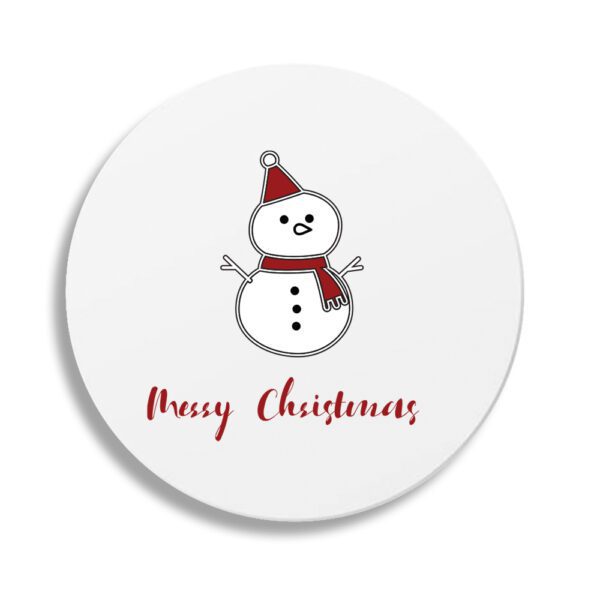 10. Custom Greeting Christmas Coasters - Round