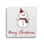 10. Custom Greeting Christmas Coasters - Square