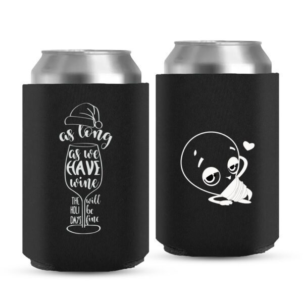 10. Funny Custom Christmas Koozies - Black