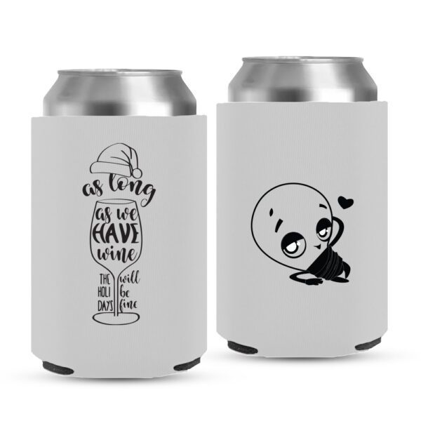 10. Funny Custom Christmas Koozies - White