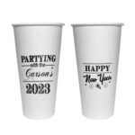 10. Two Sided Custom New Year Cups - 20oz