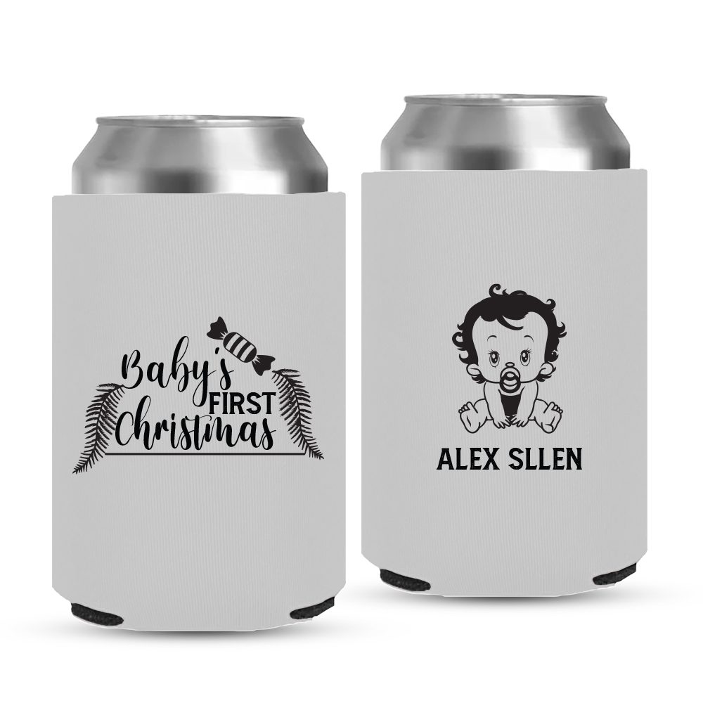 Funny Christmas Coolers Customized For Unique Party Favors 11-Wholesale-New-Custom-Christmas Koozies - White