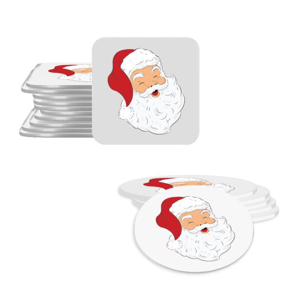 11. Santa Clipart Christmas Coasters - Featured