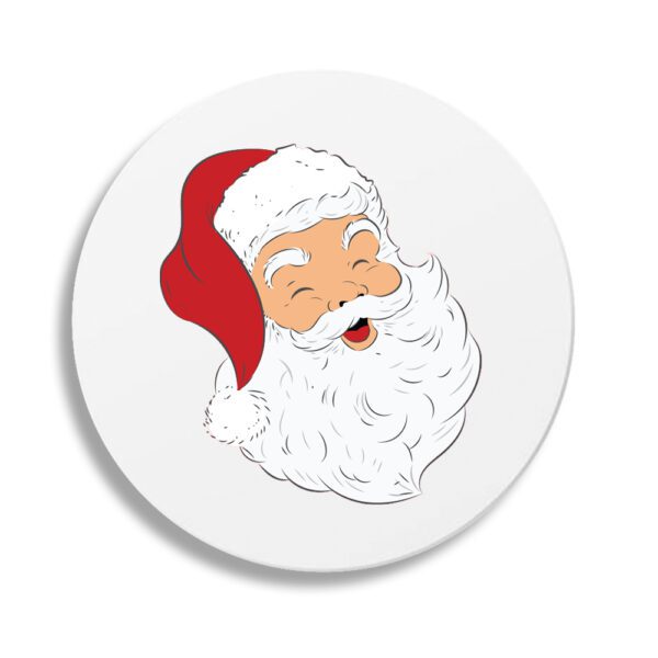 11. Santa Clipart Christmas Coasters - Round