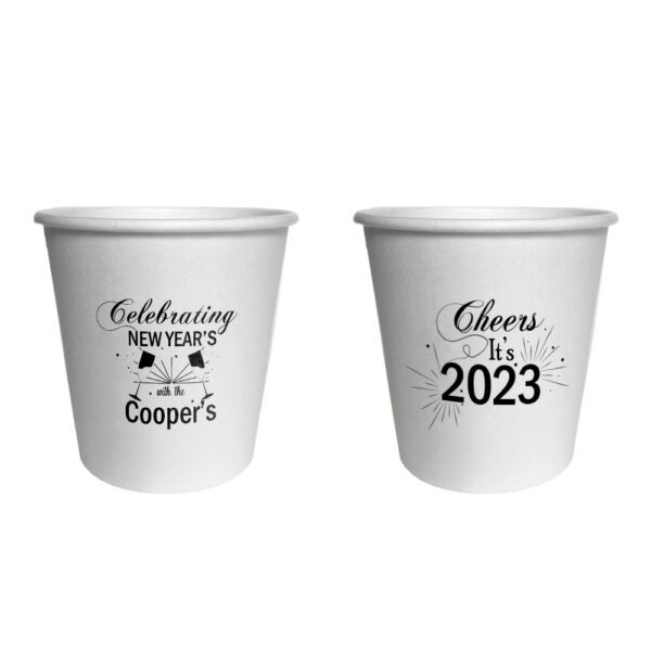 11. Two Sided Wholesale Custom New Year Cups - 4oz