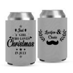 13 - Christmas Wedding Koozies - grey-F