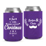 13 - Christmas Wedding Koozies - purple-F