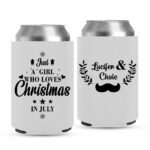 13 - Christmas Wedding Koozies - white-F