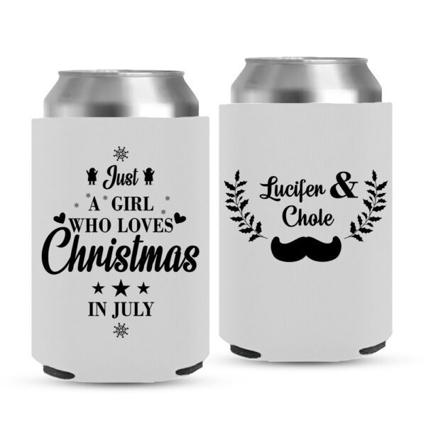 13 - Christmas Wedding Koozies - white-F