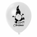 13. Custom Gnome Christmas Balloons - White