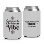 14 - Christmas Koozies - White