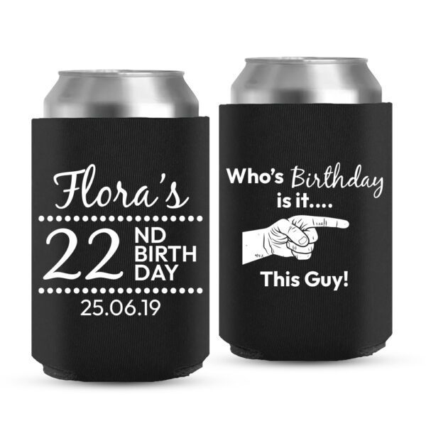 14. Birthday Can Coolers - Black