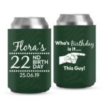 14. Birthday Can Coolers - Green