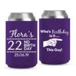 14. Birthday Can Coolers - Purple