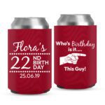 14. Birthday Can Coolers - Red