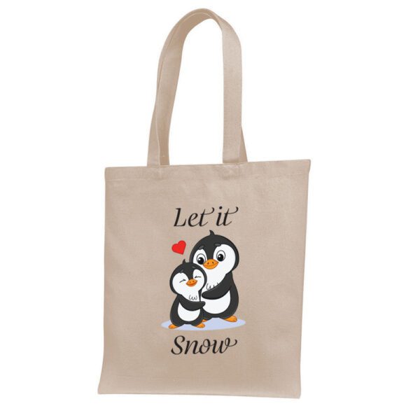 14. Cute Christmas Custom Tote bag - Natural