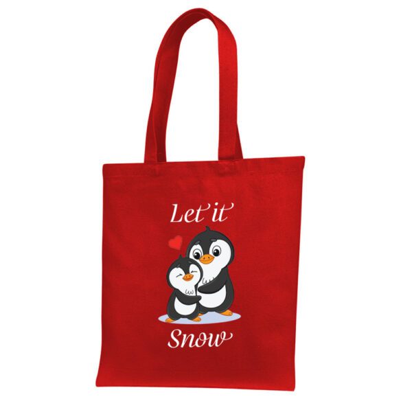 14. Cute Christmas Custom Tote bag - Red