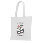 14. Cute Christmas Custom Tote bag - White