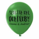 14. Green Custom Christmas Balloons with Name