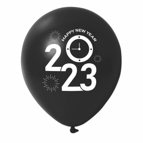 14. New Year Balloons 2023 - Black