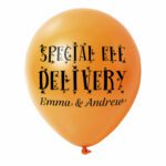 14. Orange Custom Christmas Balloons with Name