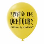 14. Yellow Custom Christmas Balloons with Name