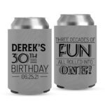 15. Custom Birthday Coolers - Grey