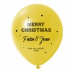 15. Customized Name Christmas Balloons - Yellow