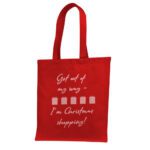 15. Customized Text Christmas Tote - Red