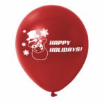 15. Happy Holidays New Year Balloons - Red