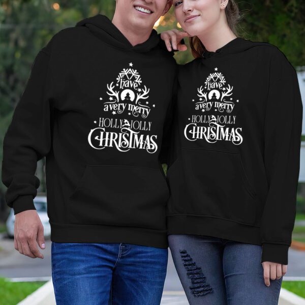 16. Merry Christmas Wished Custom Hoodies For Couples