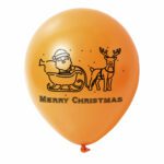 16. Orange Custom Sleigh Christmas Balloons