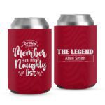 16. Red Christmas Koozies with Custom Name