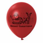 16. Red Custom Sleigh Christmas Balloons